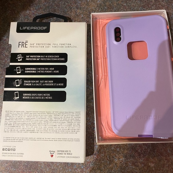 Iphone X Lifeproof Purple Case - Picture 2 of 3